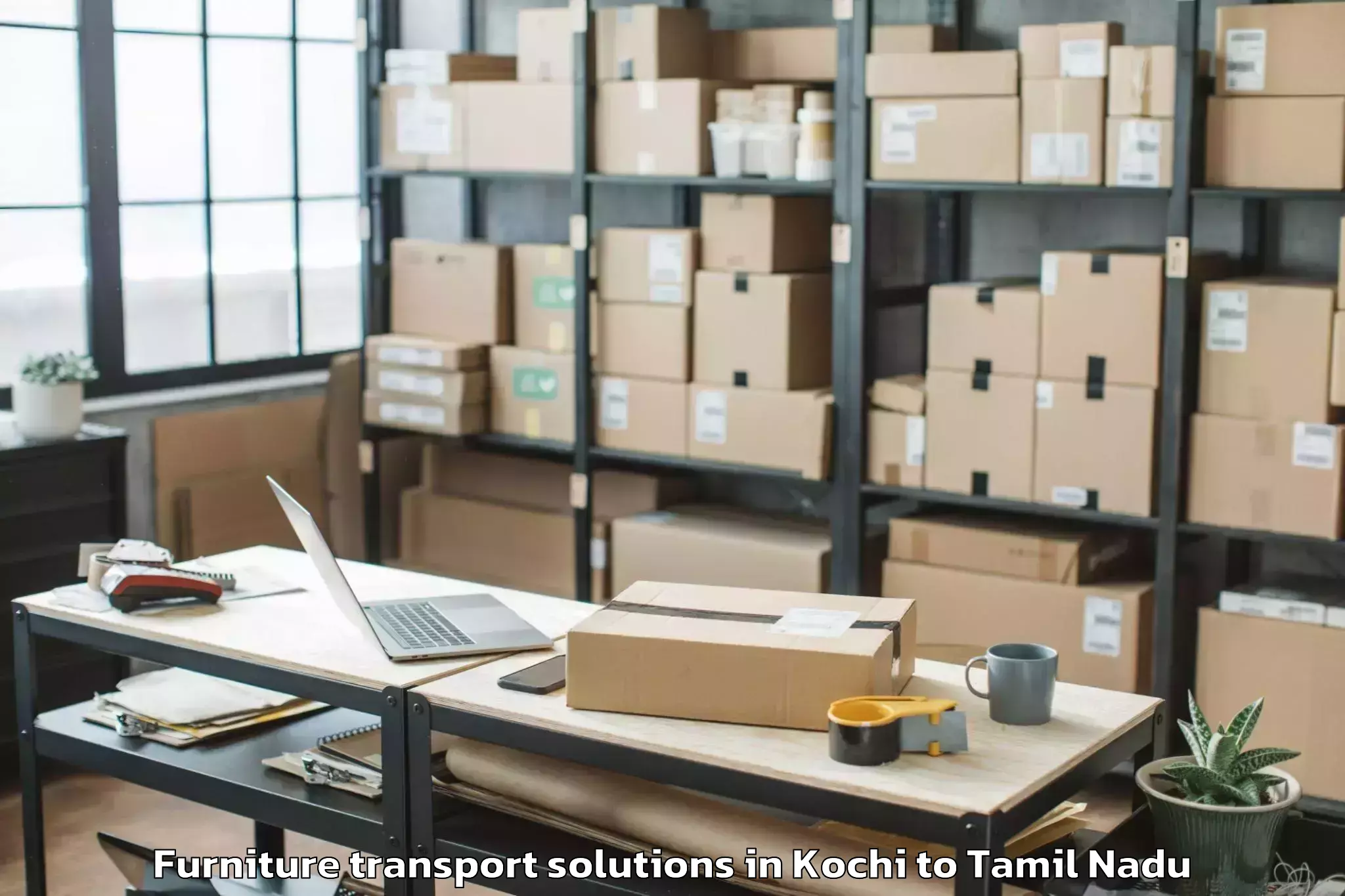 Professional Kochi to Tiruvallur Furniture Transport Solutions